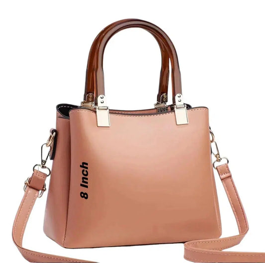 Women's Leather Plain Shoulder Bag